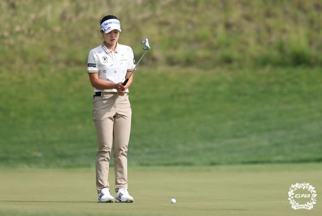 박민지의 1라운드 경기 모습. 