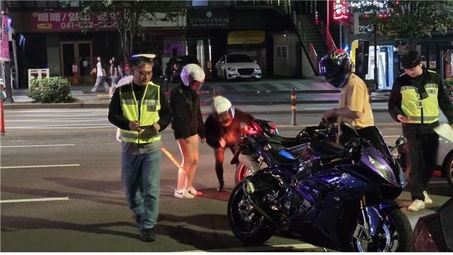 충남경찰 현충일 폭주족 특별단속