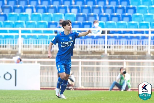 수원 삼성에서 뛰던 김건희의 모습.