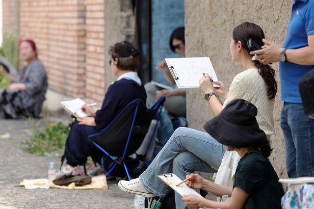 도화지에 담긴 광주 광천시민아파트