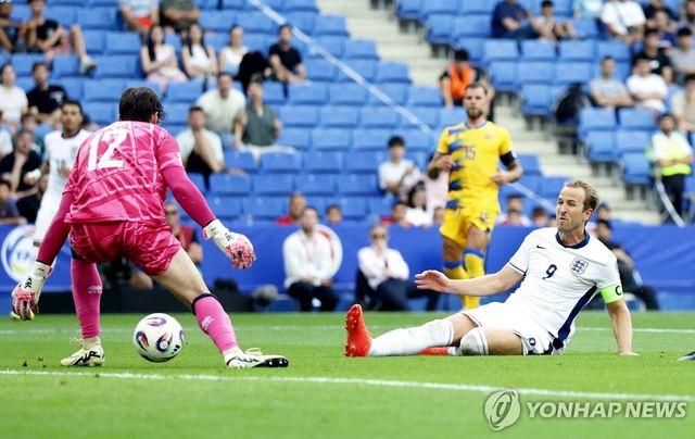 해리 케인의 득점 장면.