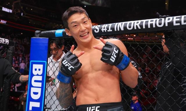 UFC 데뷔전에서 승리한 유주상