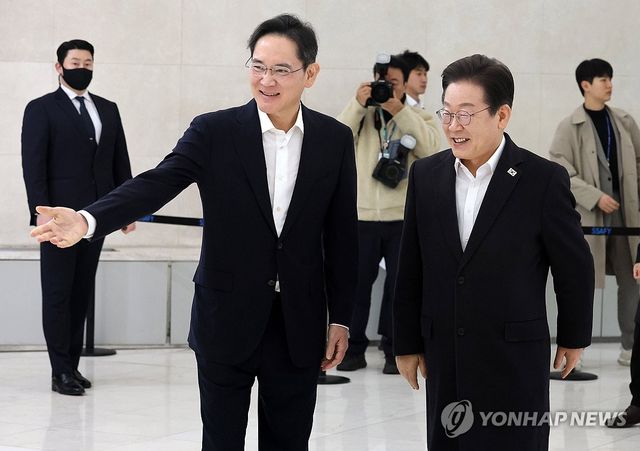 지난 3월 이재용 회장을 만난 이재명 대통령
