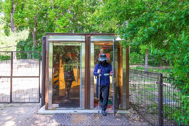 방역 부스 [사진/백승렬 기자]