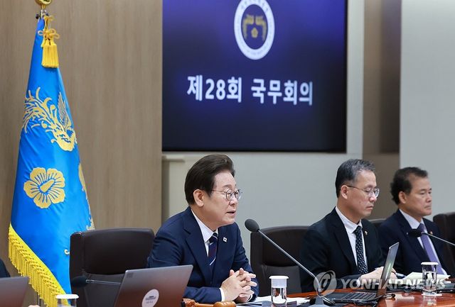 국무회의 발언하는 이재명 대통령