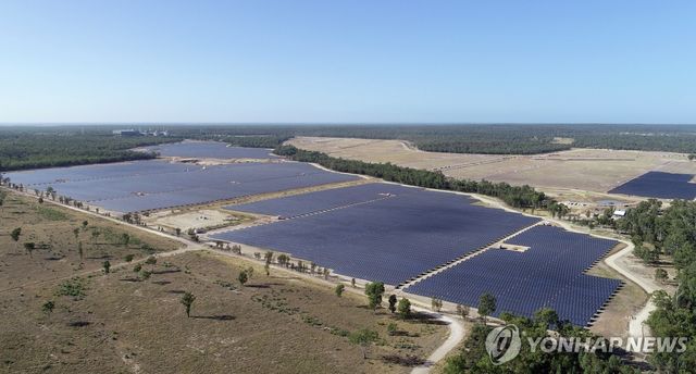 호주 북동부 퀸즐랜드주의 태양광 발전 시설
