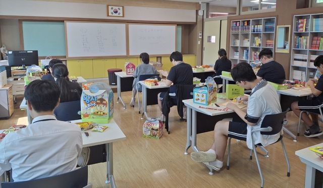 영천 영안중학교 교실 모습