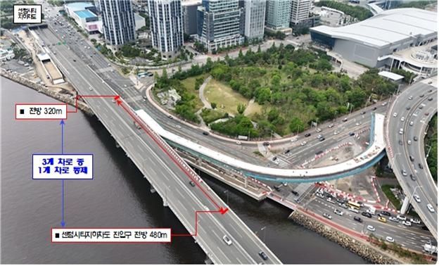 광안대교 통제 구간