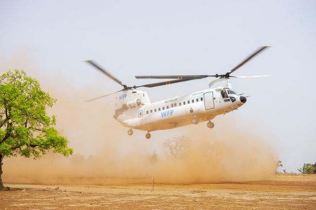 유엔세계식량계획(WFP)이 운영하는 운하스 항공기