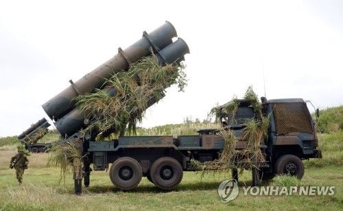 일본 지대함 미사일 훈련