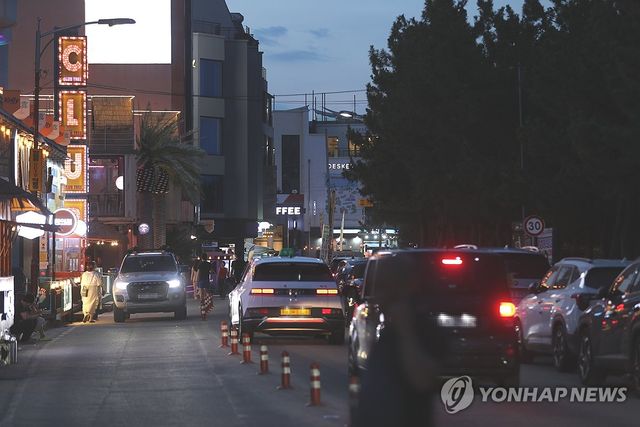 양양 인구해변의 밤