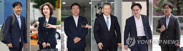 출근하는 6개 부처 장관 후보자들