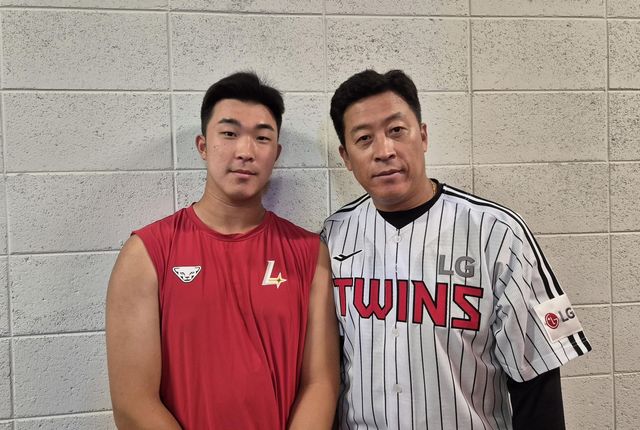 이병규 LG 트윈스 2군 감독과 장남인 SSG 랜더스 이승민