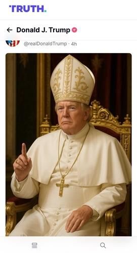 교황처럼 합성한 트럼프 대통령 이미지