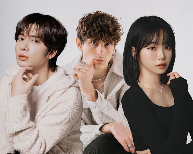 왼쪽부터 TXT 태현·제이크·르세라핌 김채원