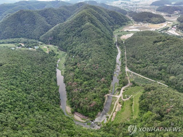 천전리 명문과 암각화 일대 드론 사진