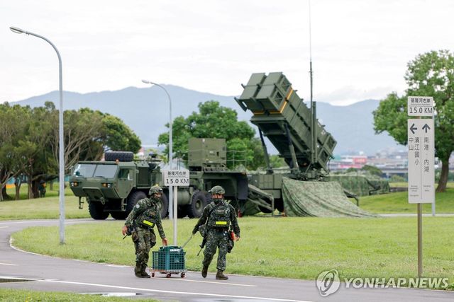 대만 연례 군사훈련 '한광훈련'에 동원된 패트리엇 방공 미사일 