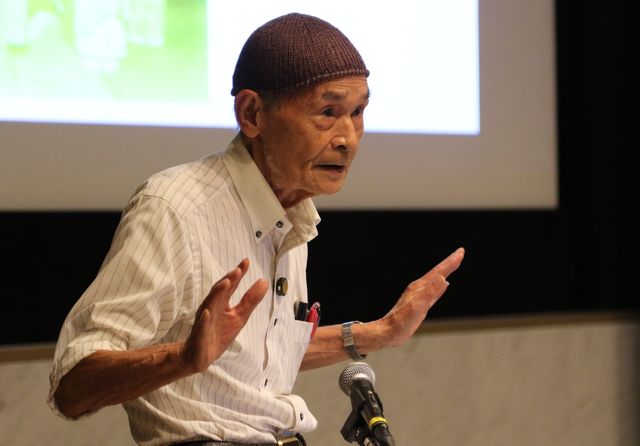 피폭 경험담 이야기하는 가지야 씨