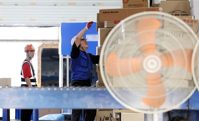 한여름의 택배 노동자