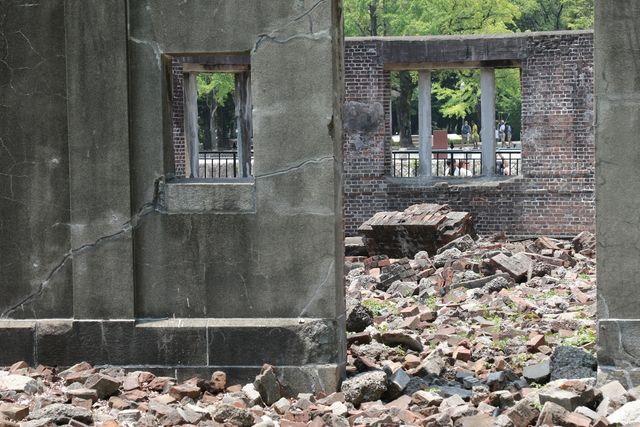 히로시마 원폭 투하 잔해 남은 '원폭돔'