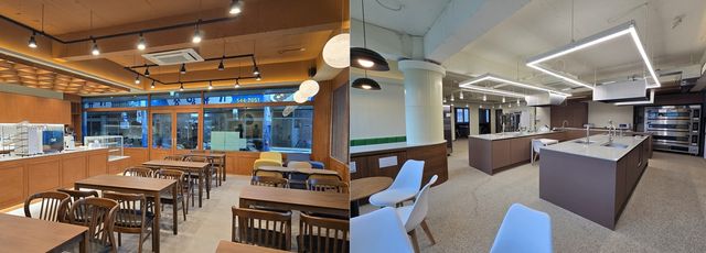 카페(좌)와 빵집