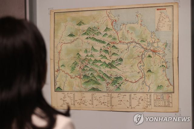 금강산 유람일정 안내한 탐승도