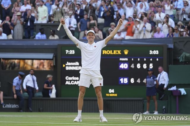 우승을 확정한 신네르