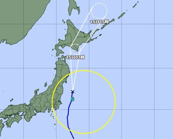 태풍 5호 '나리' 예상 진로