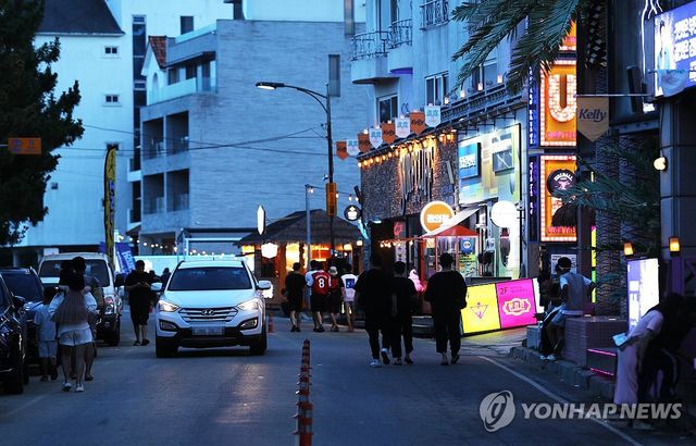 양양 인구해변의 밤