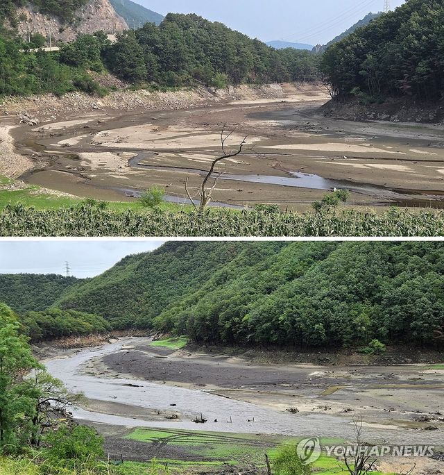 물은 유입되고 있지만…강릉 상수원 오봉저수지