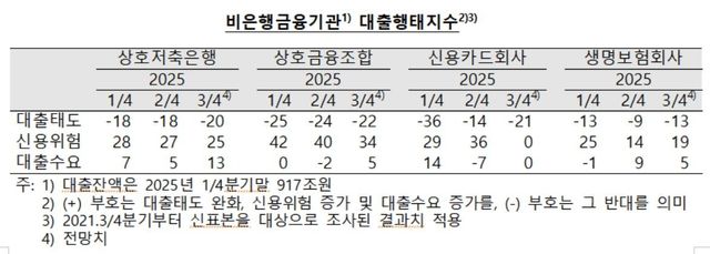 비은행금융기관 대출행태지수