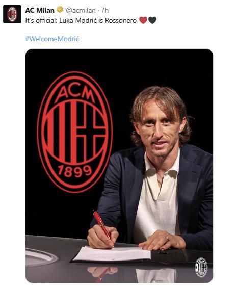 AC 밀란 입단한 루카 모드리치