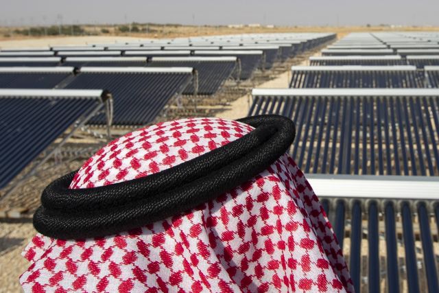 2018년 사우디아라비아의 한 연구소 내 태양광 설비 