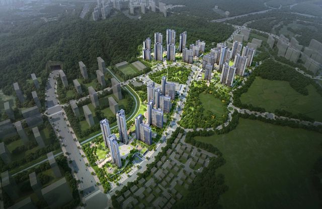 의왕군포안산 공공 주택 지구 조감도