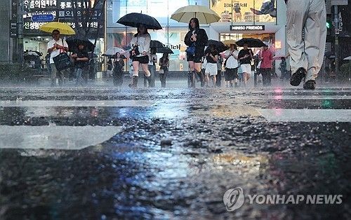 굵어지는 빗줄기