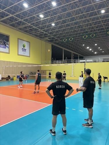 브라질 전지훈련 중인 남자배구 대표팀