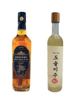 (좌) 이상양조장의 프리미엄 천안호두주,천안전통주의 도솔비주