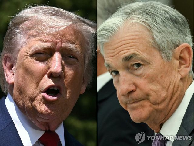 미국 트럼프 대통령과 제롬 파월 연준 의장. [AFP=연합뉴스]