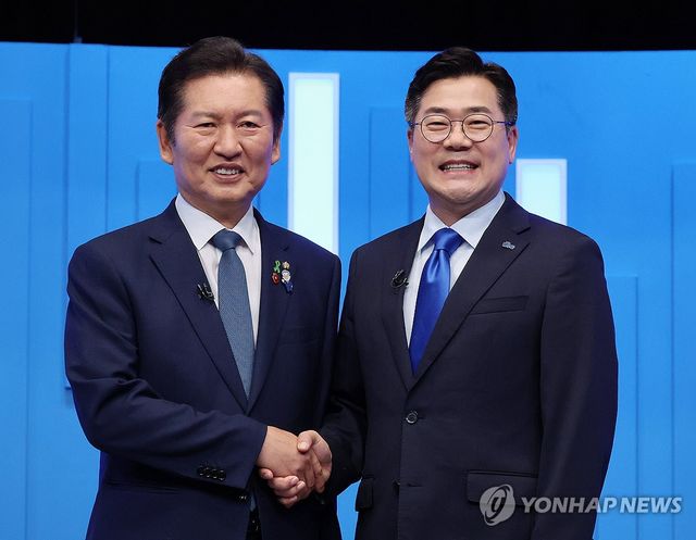 정청래 "표결로 돌파"·박찬대 "강하되 세련되게"…첫 토론 대결