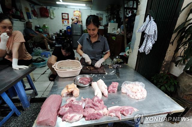 베트남 돼지고기 가게