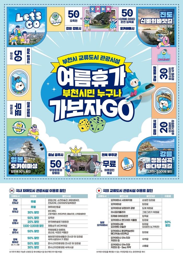 부천시 자매도시 할인 혜택