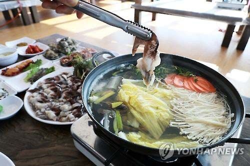 겨울철 별미 새조개 샤부샤부