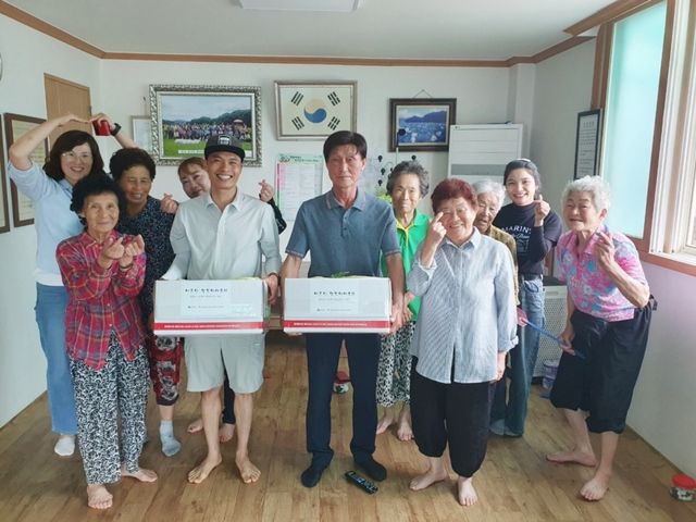 함양 계절근로자 옥수수 기부