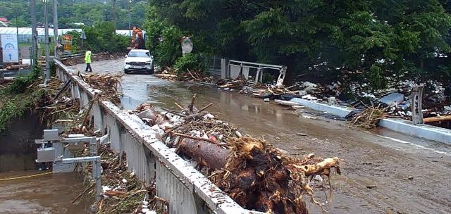 가평 조종천 월류한 대보교