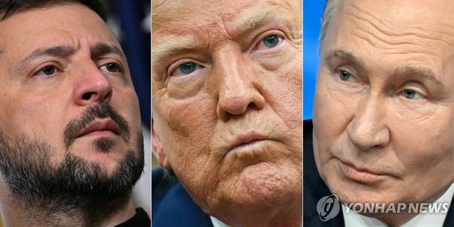 젤렌스키, 트럼프, 푸틴(왼쪽부터)
