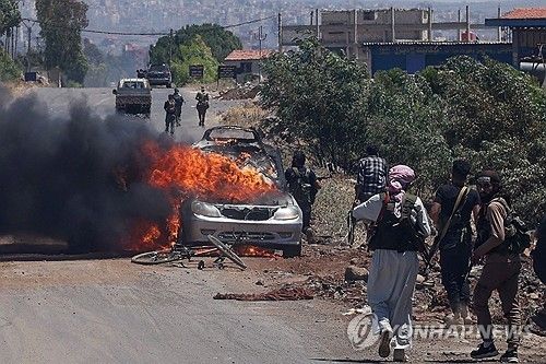 유혈 충돌이 발생한 시리아 스웨이다