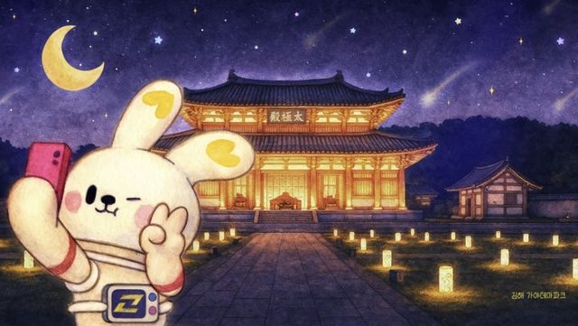 김해 가야테마파크 야경과 함께하는 '벼리'