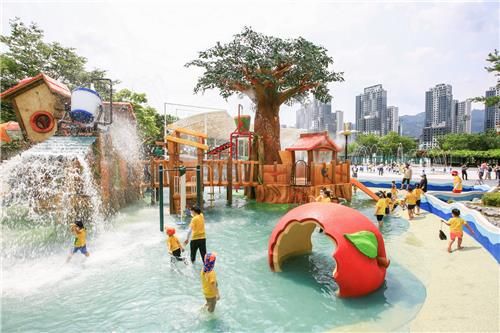 지난해 문원체육공원 물놀이터 모습