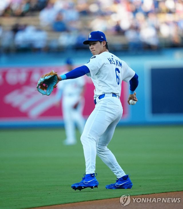 유격수로 나선 다저스 김혜성