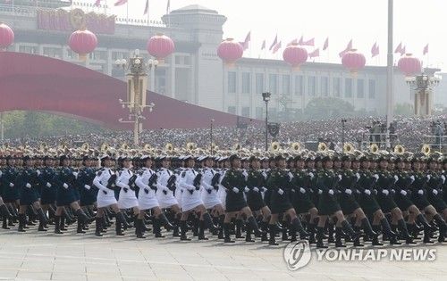 중국 2019년 건국 70주년 열병식